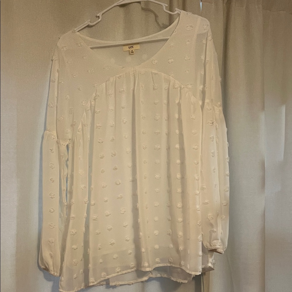 OTT White Textured Blouse